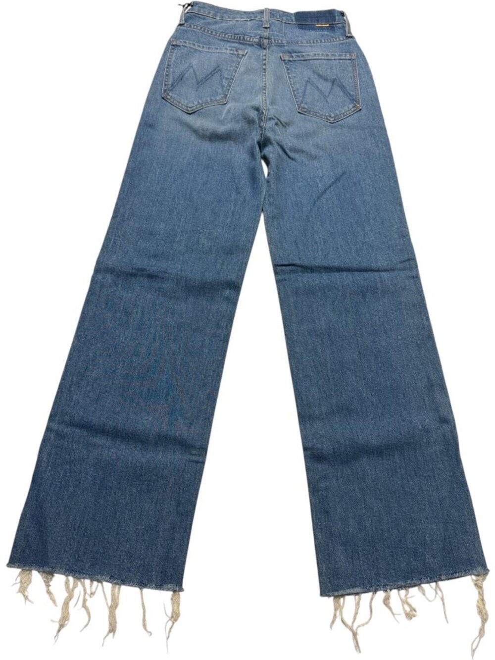 👖 MOTHER 🔥 The Rambler Ankle Fray Denim Jeans Light Chambray Blue Size 24 NWT - Picture 2 of 11